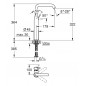 GROHE ESSENCE BATERIA UMYWALKOWA ROZMIAR XL BRUSHED HARD GRAPHITE 32901AL1