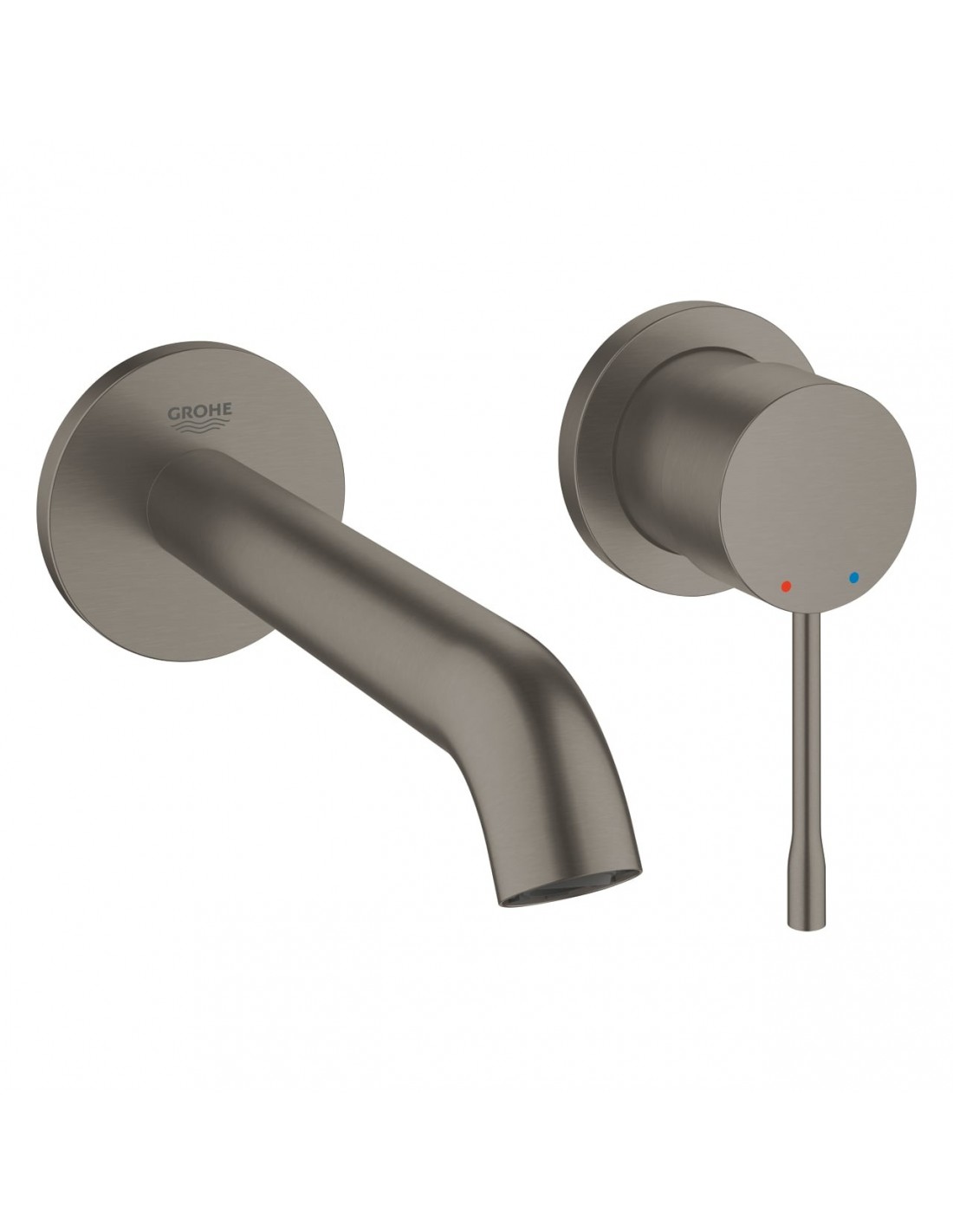 bateria umywalkowa grohe essence 2-otworowa brushed hard graphite