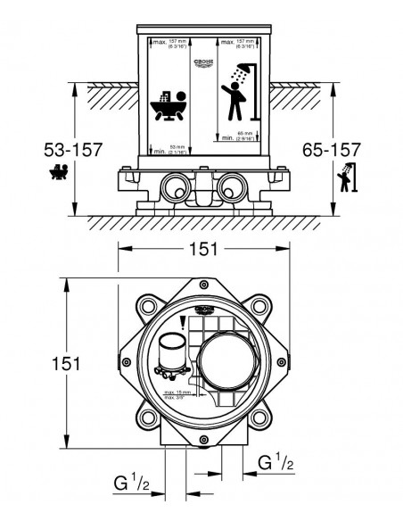 Grohe Element montażowy do baterii wolnostojących 45984001