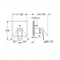 GROHE EUROCUBE JEDNOUCHWYTOWA BATERIA DO OBSŁUGI DWÓCH WYJŚĆ WODY BRUSHED HARD GRAPHITE 24062AL0