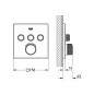 GROHE GROHTHERM SMARTCONTROL BATERIA TERMOSTATYCZNA DO OBSŁUGI TRZECH WYJŚĆ WODY HARD GRAPHITE 29126A00