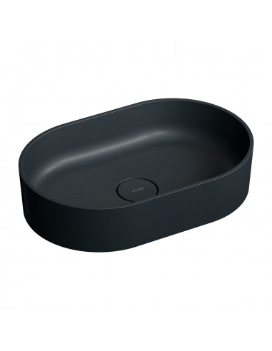 OMNIRES OVO M+ UMYWALKA NABLATOWA 55X36 CM BLACK LAVA