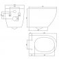 OMNIRES OTTAWA COMFORT MISKA WC PODWIESZANA BEZKOŁNIERZOWA Z DESKĄ WOLNOOPADAJĄCĄ 54X37 CM BIAŁA