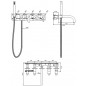 OMNIRES Y BATERIA WANNOWA 5-OTWOROWA PODTYNKOWA CHROM Y1237/1CR