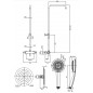 OMNIRES Y TERMOSTATYCZNY SYSTEM PRYSZNICOWY NATYNKOWY CHROM Y1244X/6CR
