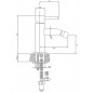 OMNIRES Y BATERIA BIDETOWA 15 CM CZARNA Y1220BL