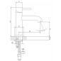 OMNIRES Y BATERIA UMYWALKOWA 16 CM ZŁOTA Y1210NGL