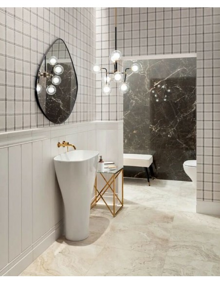 Tubądzin Timeless white STR 32,8x89,8 Maciej Zień gat.1