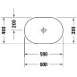 Duravit Luv umywalka nablatowa 60X40 cm biała 0379600000