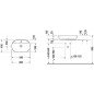 Duravit Luv umywalka nablatowa 60X40 cm z otworem na baterię biała 0380600000