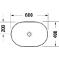 Duravit D-Neo umywalka nablatowa 60X40 cm biała 2372600070