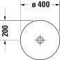 Duravit D-Neo umywalka nablatowa 40 cm biała 2371400070