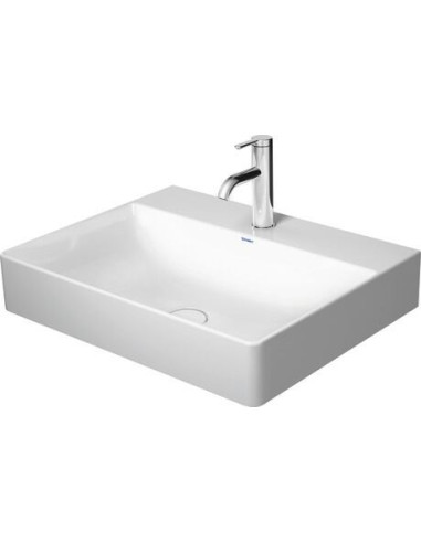 Duravit DuraSquare umywalka nablatowa 60X47 cm biała z otworem na baterię 2353600041