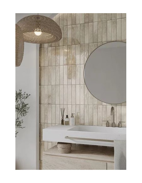 Paradyż Monpelli Ash mix cegiełka struktura połysk 6,5x29,8 gat.1