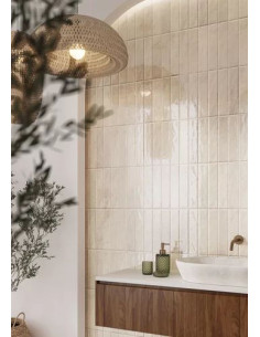 Paradyż Monpelli Ivory mix cegiełka struktura połysk 6,5x29,8 gat.1