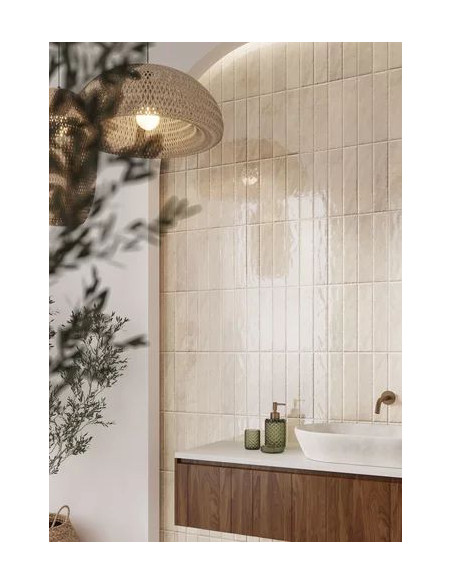 Paradyż Monpelli Ivory mix cegiełka struktura połysk 6,5x29,8 gat.1