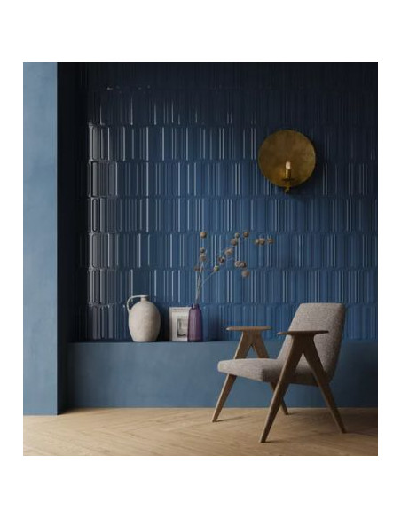 Paradyż Monpelli Navy cegiełka struktura wklęsła C połysk 6,5x29,8 gat.1