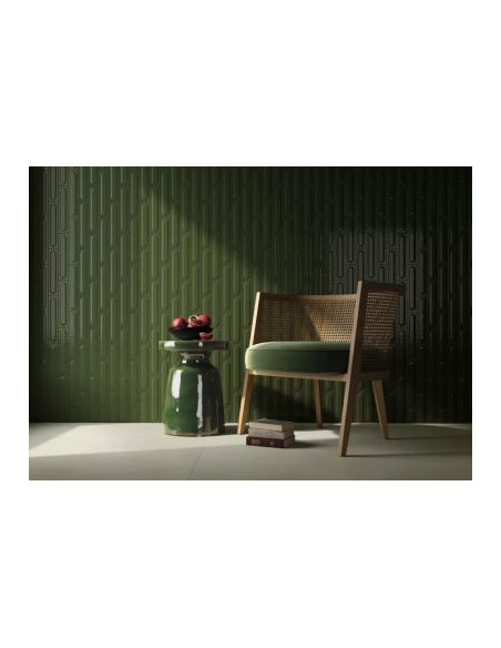 Paradyż Monpelli Olive cegiełka struktura wypukła D połysk 6,5x29,8 gat.1