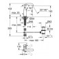 GROHE ESSENCE BATERIA UMYWALKOWA ROZMIAR M BRUSHED HARD GRAPHITE 23462AL1