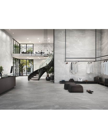 CERAMICA LIMONE BABILON GREY PÓŁPOLER 90X90 GAT.1